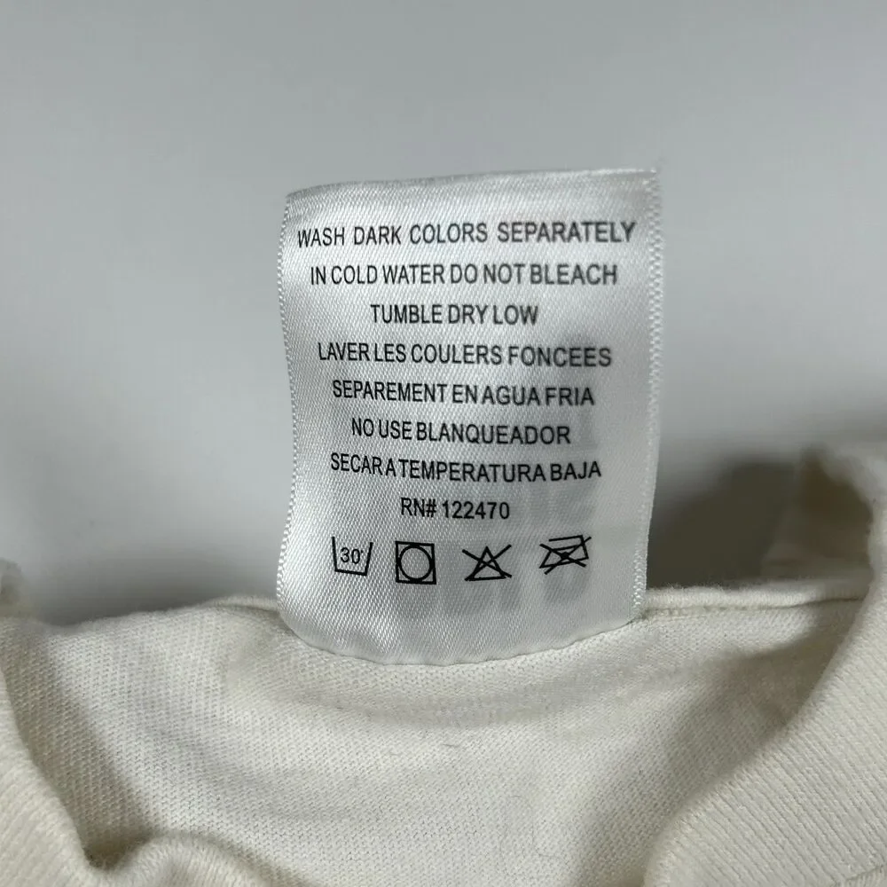 Green Thumb Club on Shaka Wear Cropped Cotton T-shirt Cream & Green Graphic Med - Picture 6 of 8